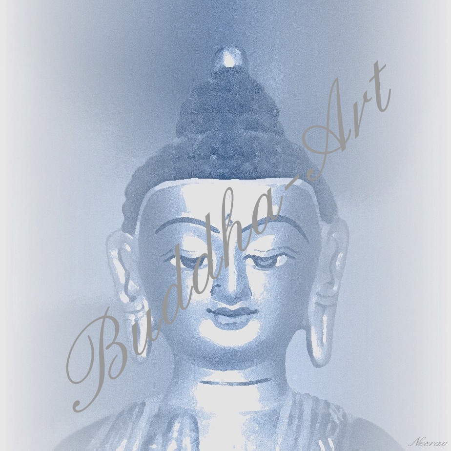 'Antik-Buddha in blau'